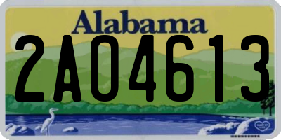AL license plate 2AO4613