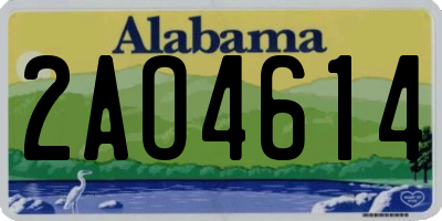 AL license plate 2AO4614
