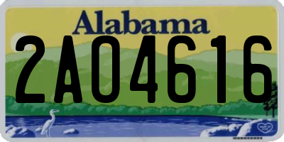 AL license plate 2AO4616