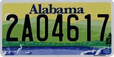 AL license plate 2AO4617