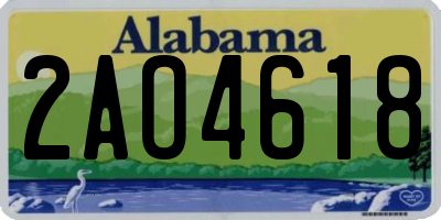 AL license plate 2AO4618