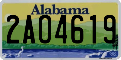 AL license plate 2AO4619
