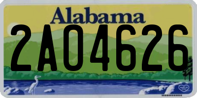 AL license plate 2AO4626