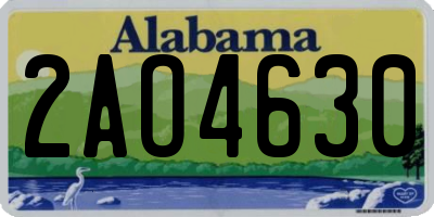 AL license plate 2AO4630