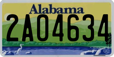 AL license plate 2AO4634