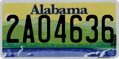AL license plate 2AO4636
