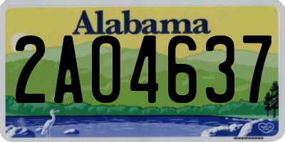AL license plate 2AO4637
