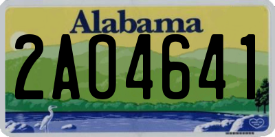 AL license plate 2AO4641