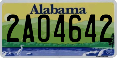 AL license plate 2AO4642