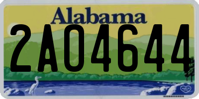 AL license plate 2AO4644