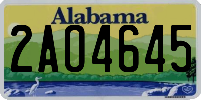AL license plate 2AO4645