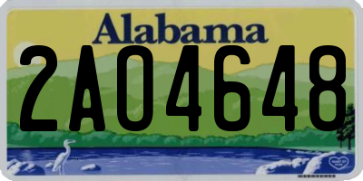 AL license plate 2AO4648