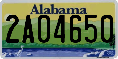 AL license plate 2AO4650