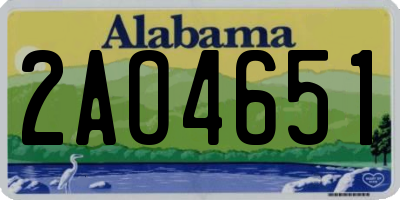 AL license plate 2AO4651