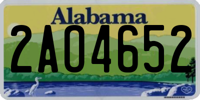 AL license plate 2AO4652