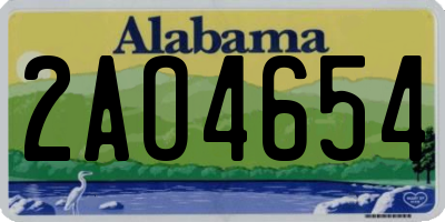AL license plate 2AO4654