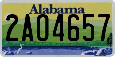 AL license plate 2AO4657