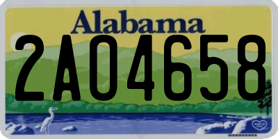 AL license plate 2AO4658