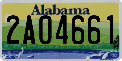 AL license plate 2AO4661