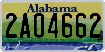 AL license plate 2AO4662