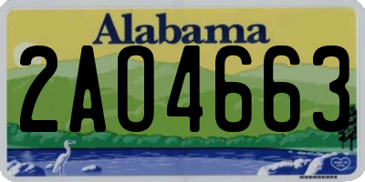 AL license plate 2AO4663