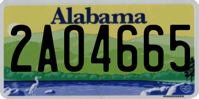 AL license plate 2AO4665