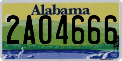 AL license plate 2AO4666