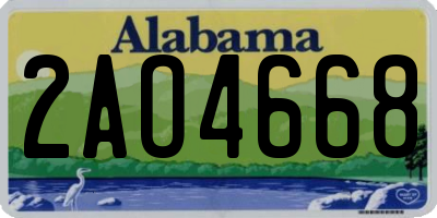 AL license plate 2AO4668