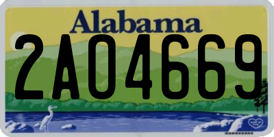 AL license plate 2AO4669