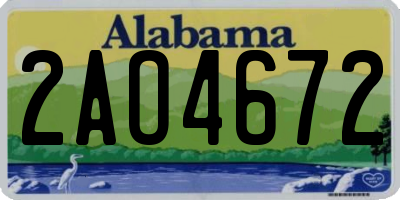 AL license plate 2AO4672