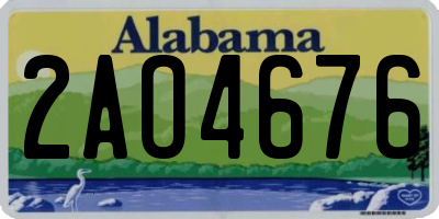 AL license plate 2AO4676
