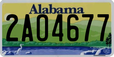 AL license plate 2AO4677