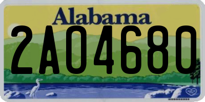 AL license plate 2AO4680
