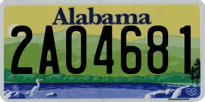 AL license plate 2AO4681