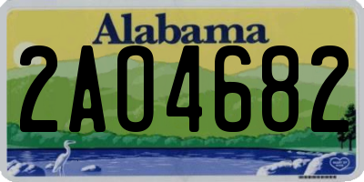AL license plate 2AO4682