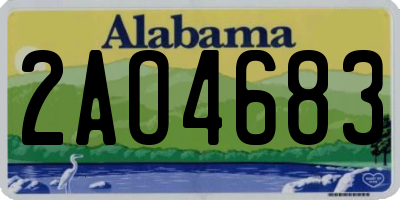 AL license plate 2AO4683