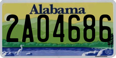 AL license plate 2AO4686