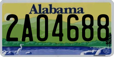 AL license plate 2AO4688