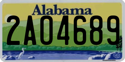 AL license plate 2AO4689