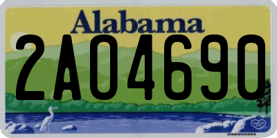 AL license plate 2AO4690