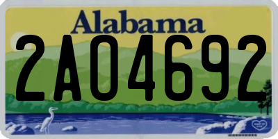 AL license plate 2AO4692