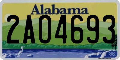 AL license plate 2AO4693
