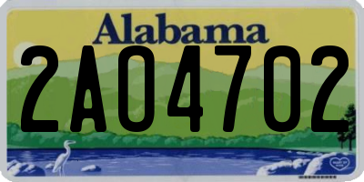 AL license plate 2AO4702