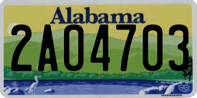 AL license plate 2AO4703