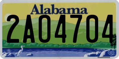 AL license plate 2AO4704