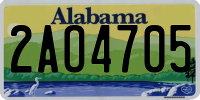 AL license plate 2AO4705