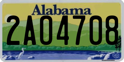 AL license plate 2AO4708