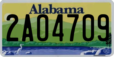 AL license plate 2AO4709