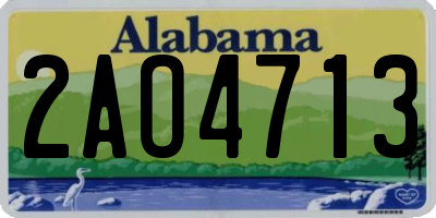 AL license plate 2AO4713