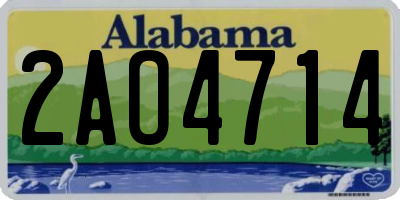AL license plate 2AO4714
